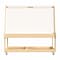Flash Furniture Bright Beginnings Commercial Wooden Mobile Dual Sided 4 Person Art Station with Locking Caster Wheels and Bottom Shelf Storage, Natural MK-ME16621-GG - alternate 4